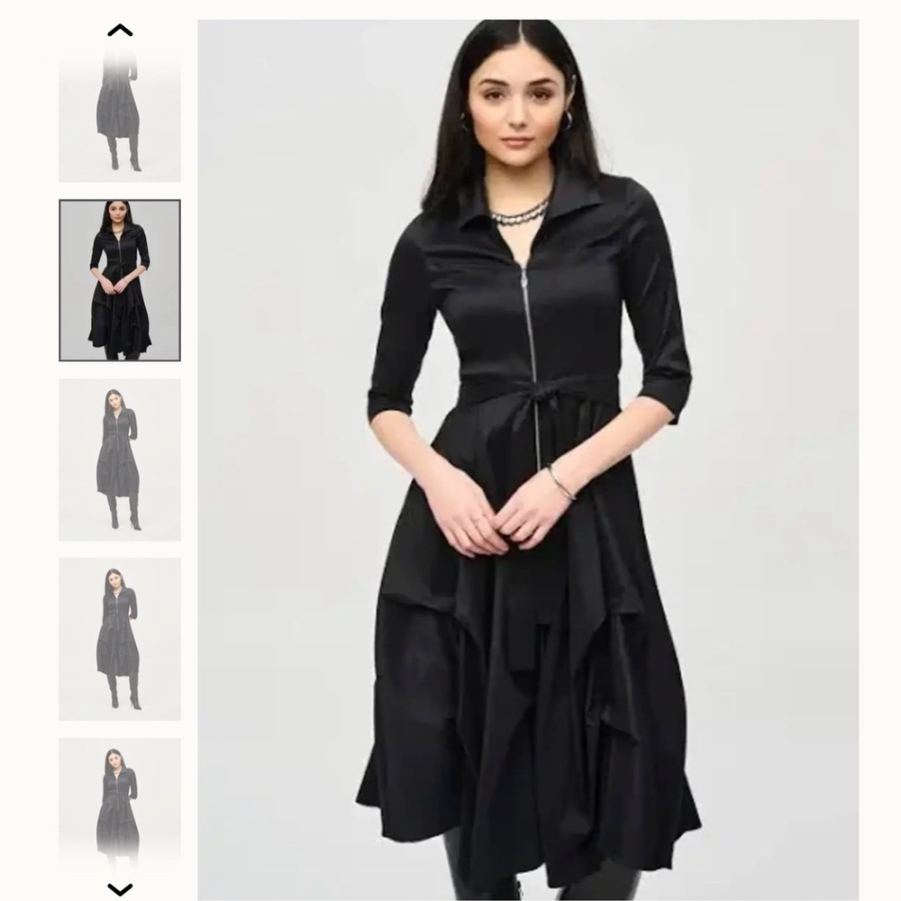 Joseph Ribkoff Black Maxi Dress with Belt - Picture 4 of 4